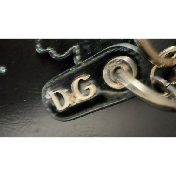 Women's D&G Dolce & Gabbana Black Silver butterfly Keychain One Size - Picture 4 of 5
